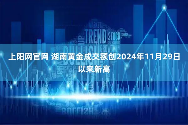 上阳网官网 湖南黄金成交额创2024年11月29日以来新高
