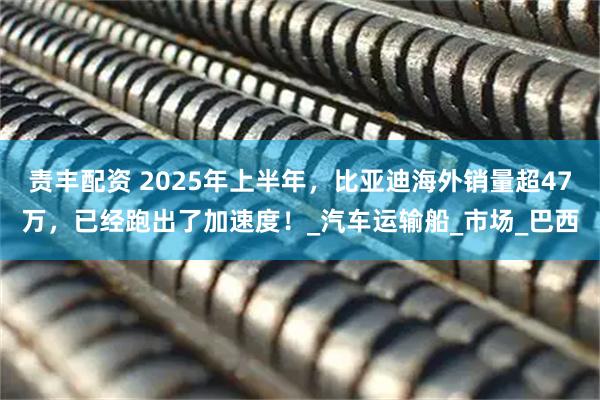 责丰配资 2025年上半年，比亚迪海外销量超47万，已经跑出了加速度！_汽车运输船_市场_巴西