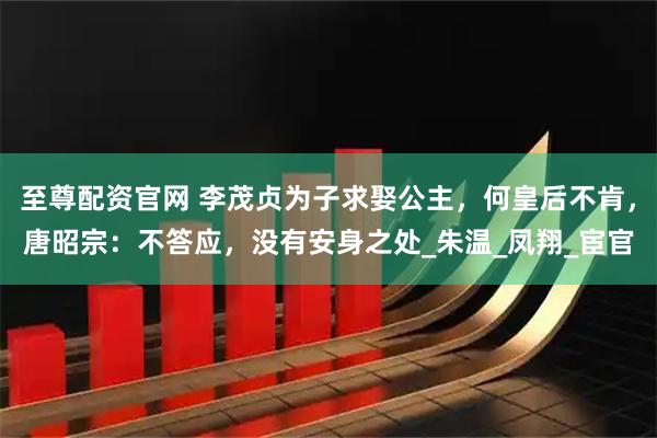 至尊配资官网 李茂贞为子求娶公主，何皇后不肯，唐昭宗：不答应，没有安身之处_朱温_凤翔_宦官