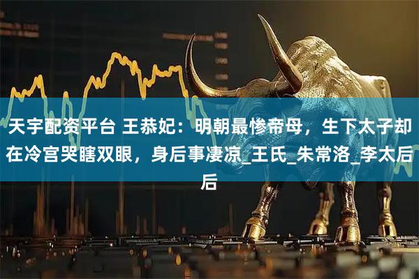 天宇配资平台 王恭妃：明朝最惨帝母，生下太子却在冷宫哭瞎双眼，身后事凄凉_王氏_朱常洛_李太后