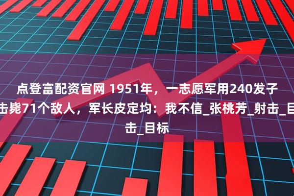 点登富配资官网 1951年，一志愿军用240发子弹击毙71个敌人，军长皮定均：我不信_张桃芳_射击_目标